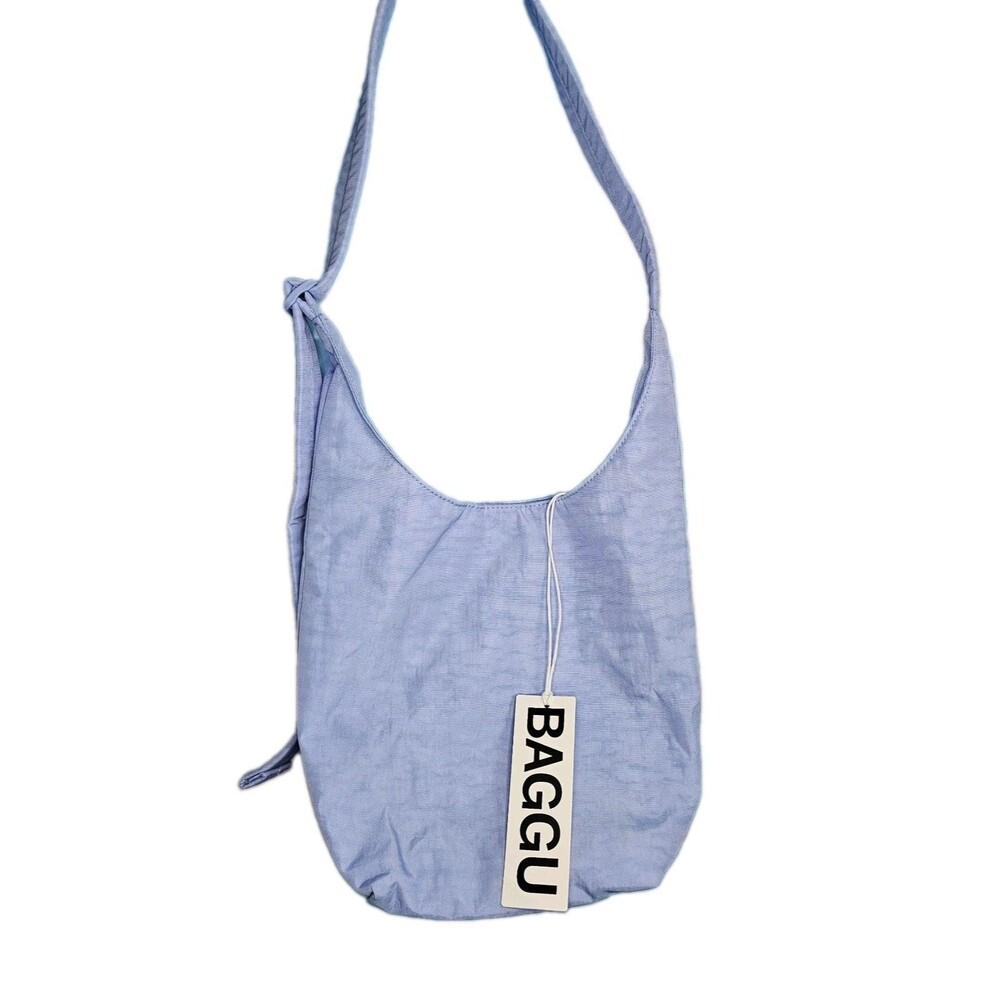 BAGGU Small Crossbody Sling Bag French Blue Magnetic Closure Adjustable